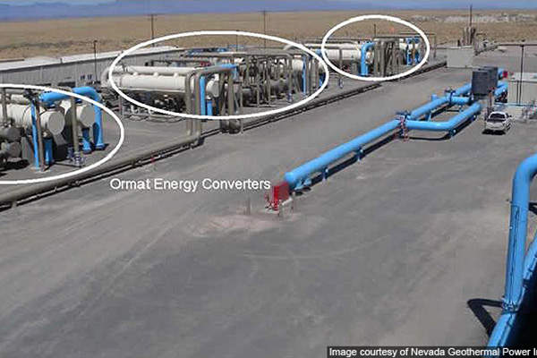 The Faulkner 1 has three energy converters supplied by Ormat.